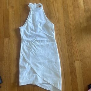 White halter dress